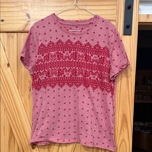 Red Patterned T-Shirt